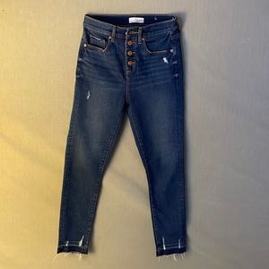LOFT Blue stretch denim slim pockets jeans size 27 /4